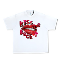 White kiss me back Urban Heavy Tee - FaDigitalArtStudio