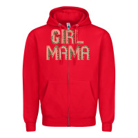 Red girl mama. Zipper Hoodie - JahusDesignShop