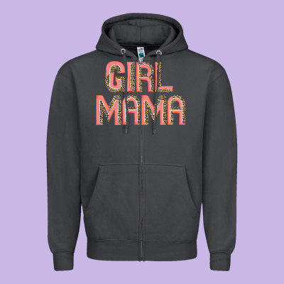 Girl Mama. Zipper Hoodie Designed By Jahusdesignshop