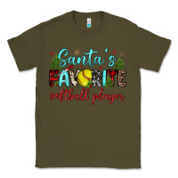 Army Green santa s favorite softball player Classic Tee - JahusDesignShop