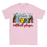 Bubblegum Pink santa s favorite softball player Classic Tee - JahusDesignShop