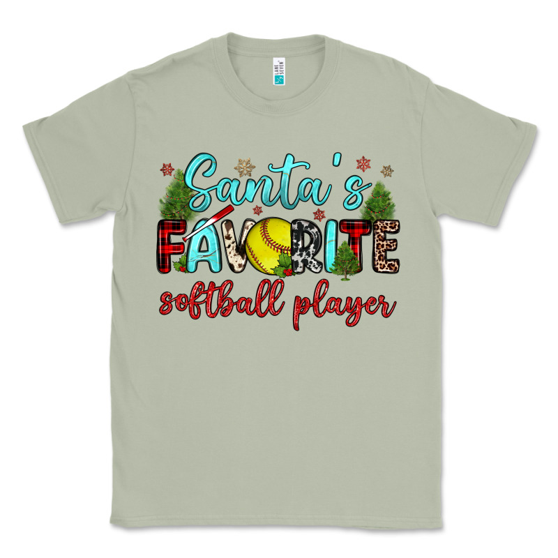 Santa S Favorite Softball Player Classic Tee by JahusDesignShop | Teevron