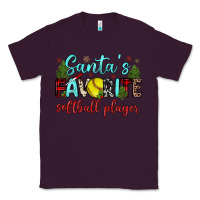 Plum santa s favorite softball player Classic Tee - JahusDesignShop