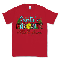 Red santa s favorite softball player Classic Tee - JahusDesignShop