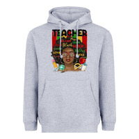 Heather Grey black woman teacher Heavyweight Hoodie - MaliasSmallBusiness