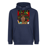 Navy black woman teacher Heavyweight Hoodie - MaliasSmallBusiness