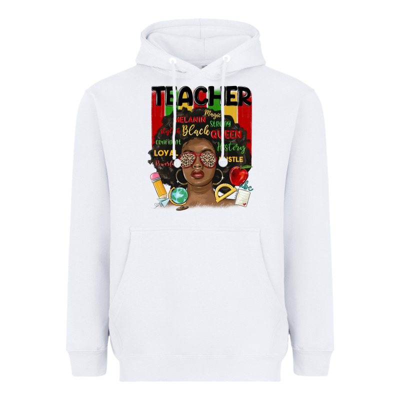 Black Woman Teacher Heavyweight Hoodie by MaliasSmallBusiness | Teevron