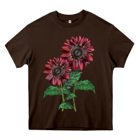 Chocolate Brown 2 Chocolate sunflower Heavy Core Tee - LillyAllenDesigns