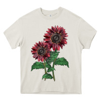Cream 2 Chocolate sunflower Heavy Core Tee - LillyAllenDesigns