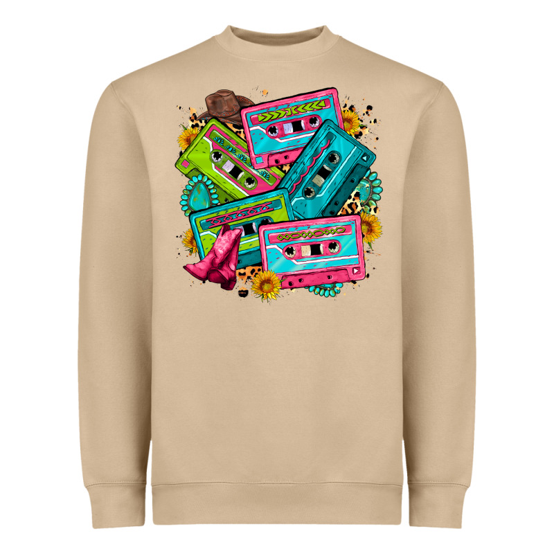 90's Country Cassette Tapes Heavyweight Sweatshirt by Zillion Design Studio | Teevron