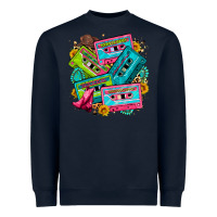 Navy 90's country cassette tapes Heavyweight Sweatshirt - Zillion Design Studio