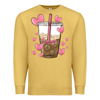 Antique Gold valentine coffee lover Premium Sweatshirt - MaliasSmallBusiness