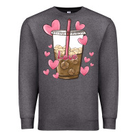 Charcoal Heather valentine coffee lover Premium Sweatshirt - MaliasSmallBusiness