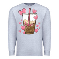 Heather Grey valentine coffee lover Premium Sweatshirt - MaliasSmallBusiness