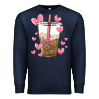 Navy valentine coffee lover Premium Sweatshirt - MaliasSmallBusiness