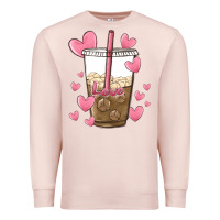 Pale Pink valentine coffee lover Premium Sweatshirt - MaliasSmallBusiness