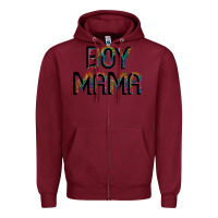 Burgundy boy mama Zipper Hoodie - JahusDesignShop