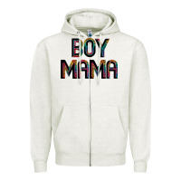 Oatmeal Heather boy mama Zipper Hoodie - JahusDesignShop
