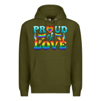 Army Green Lgbtq Proud Of Love Premium Hoodie - BundleAndBundleShop