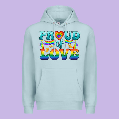 Lgbtq Proud Of Love Premium Hoodie Designed By Bundleandbundleshop