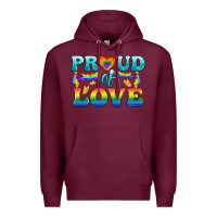 Burgundy Lgbtq Proud Of Love Premium Hoodie - BundleAndBundleShop
