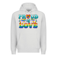 Dove Grey Lgbtq Proud Of Love Premium Hoodie - BundleAndBundleShop