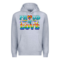 Heather Grey Lgbtq Proud Of Love Premium Hoodie - BundleAndBundleShop