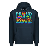 Navy Lgbtq Proud Of Love Premium Hoodie - BundleAndBundleShop