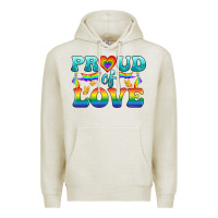 Oatmeal Heather Lgbtq Proud Of Love Premium Hoodie - BundleAndBundleShop