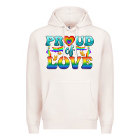 Pale Pink Lgbtq Proud Of Love Premium Hoodie - BundleAndBundleShop