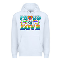 White Lgbtq Proud Of Love Premium Hoodie - BundleAndBundleShop