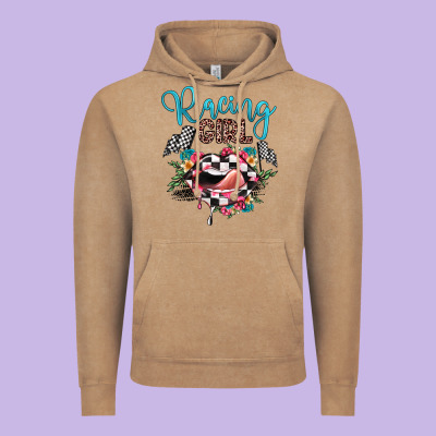 Racing Girl Vintage Hoodie Designed By Jahusdesignshop