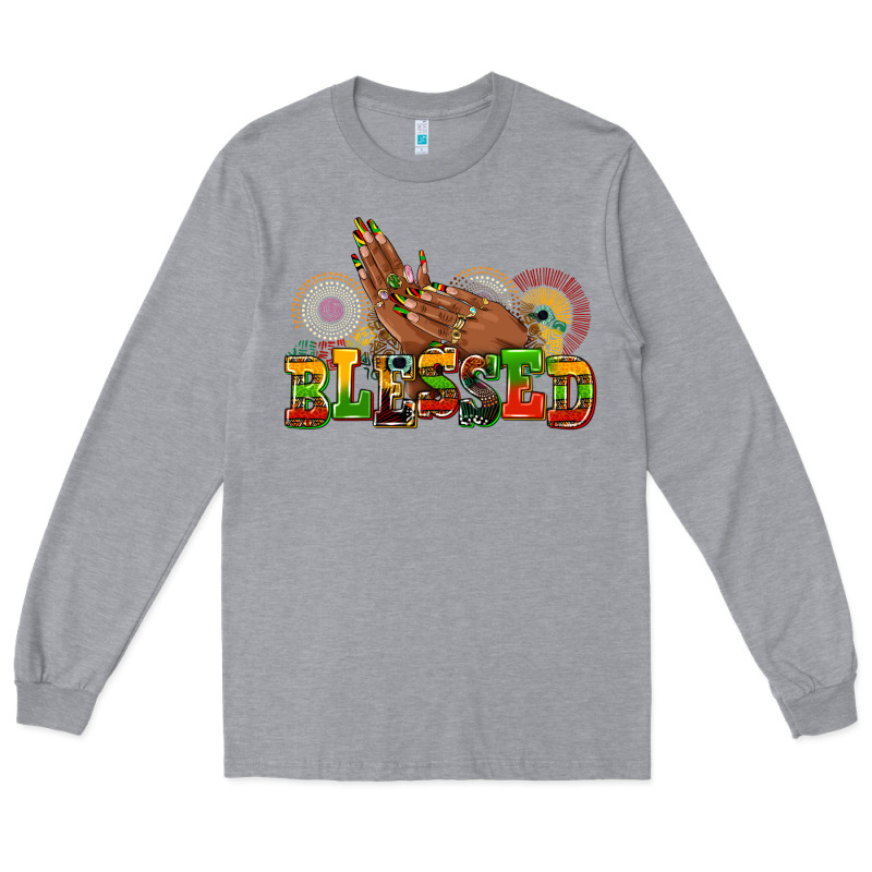 Blessed Afro Woman Hands Long Sleeve Tee by AdoDesignShop | Teevron