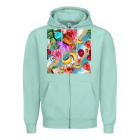 Seafoam flowers ice cream fruit Zipper Hoodie - BundleAndBundleShop