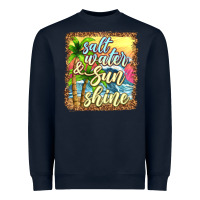 Navy salt water and sunshine Heavyweight Sweatshirt - texasbilliewilder