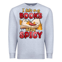 Heather Grey i like my books extra spicy Premium Sweatshirt - MaliasSmallBusiness