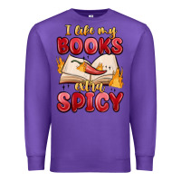 Purple i like my books extra spicy Premium Sweatshirt - MaliasSmallBusiness