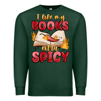 Sports Green i like my books extra spicy Premium Sweatshirt - MaliasSmallBusiness