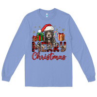 Colony Blue merry christmas pitbull Long Sleeve Tee - JahusDesignShop