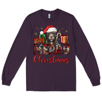 Plum merry christmas pitbull Long Sleeve Tee - JahusDesignShop