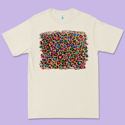 Leopard With Multiple Color Glitters Premium Tee Designed By Artiststas