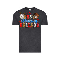 Vintage Black busy raising ballers baseball Vintage Tee - Zillion Design Studio