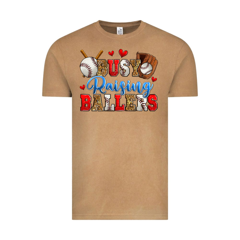Busy Raising Ballers Baseball Vintage Tee by Zillion Design Studio | Teevron