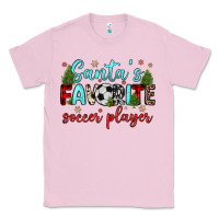 Bubblegum Pink santa s favorite soccer player Classic Tee - JahusDesignShop