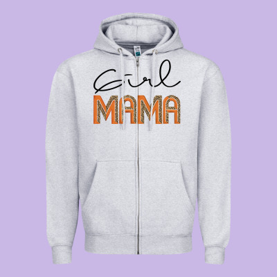 Girl Mama Zipper Hoodie Designed By Jahusdesignshop