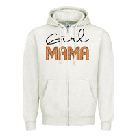 Oatmeal Heather Girl mama Zipper Hoodie - JahusDesignShop