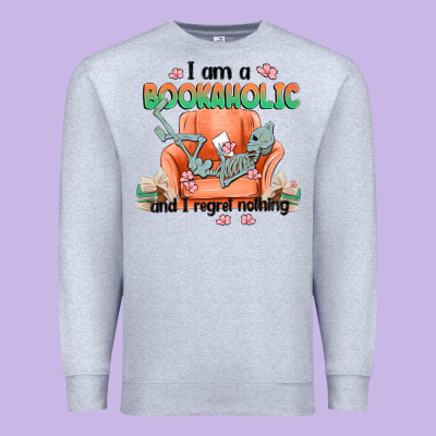 Bookaholic Premium Sweatshirt Designed By Maliassmallbusiness