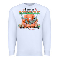 White bookaholic Premium Sweatshirt - MaliasSmallBusiness