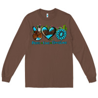Chestnut peace love  gemstone Long Sleeve Tee - AdoDesignShop