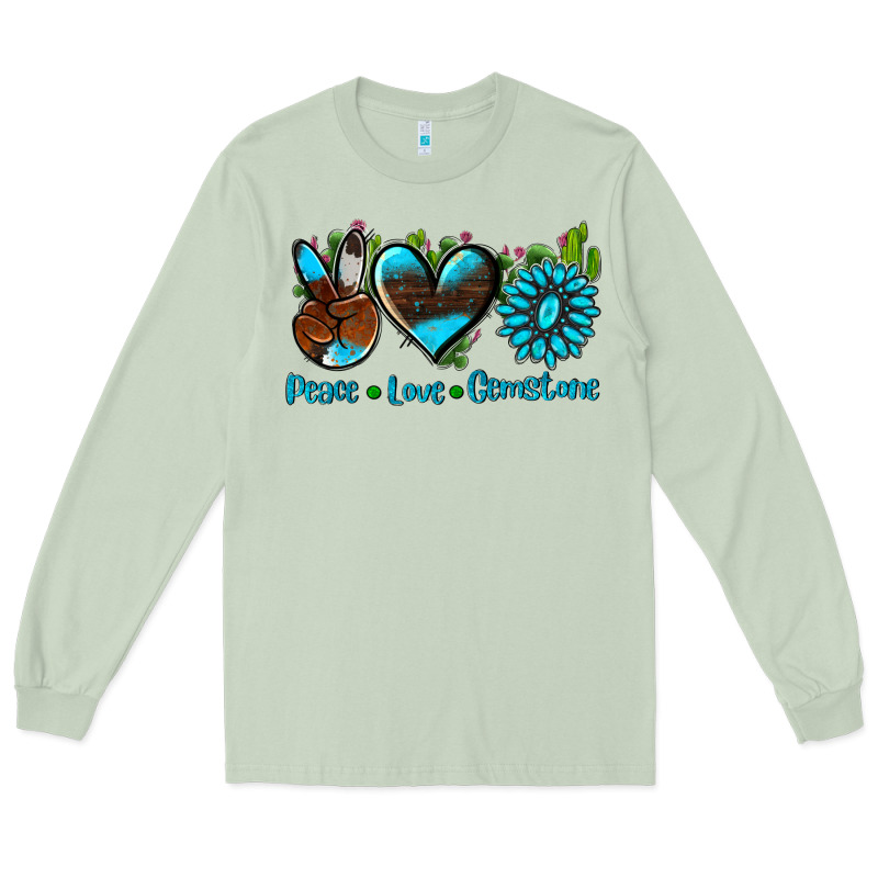 Peace Love  Gemstone Long Sleeve Tee by AdoDesignShop | Teevron